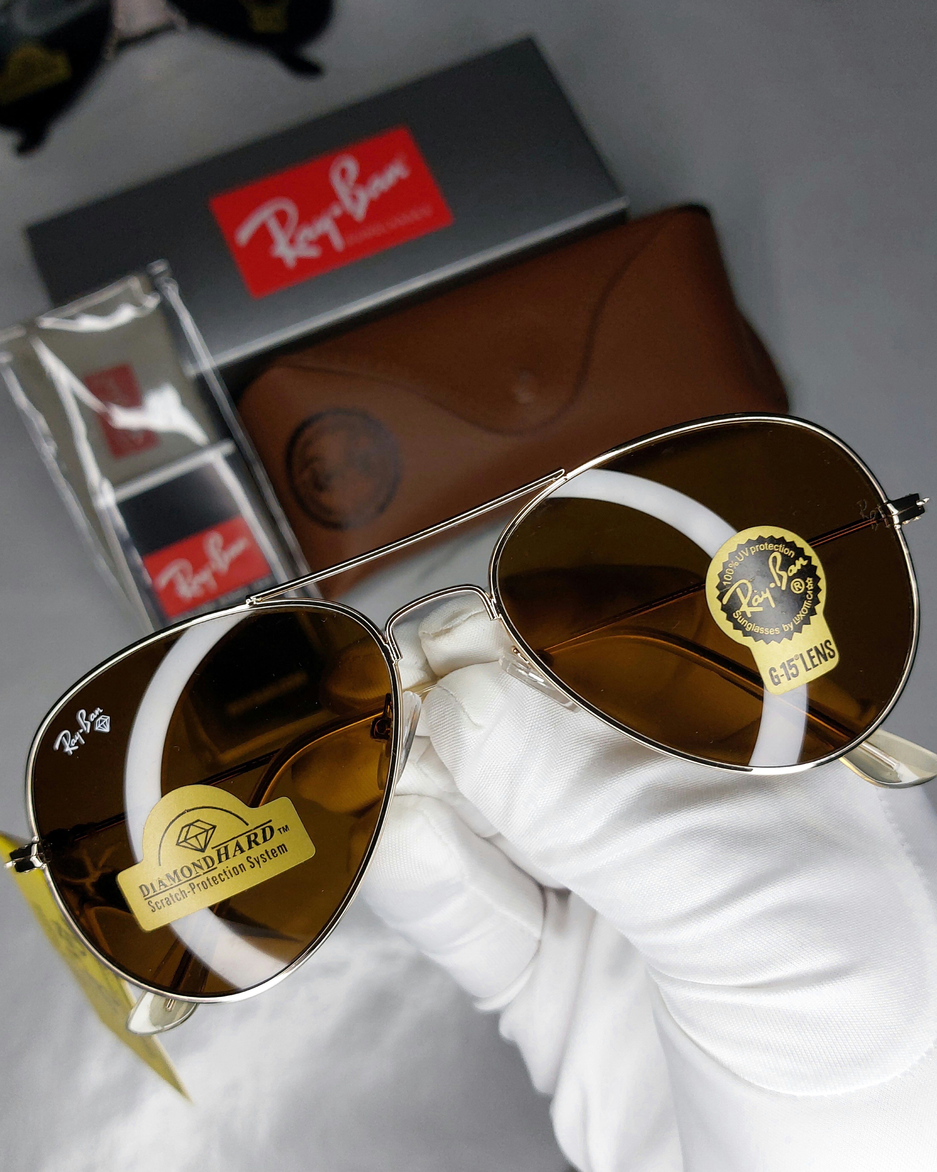 Ray-Ban "AVIATOR" 100% Verre زجاج